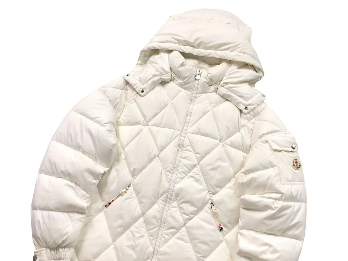 Moncler Averole Down Jacket – Women's Quilted Puffer in White