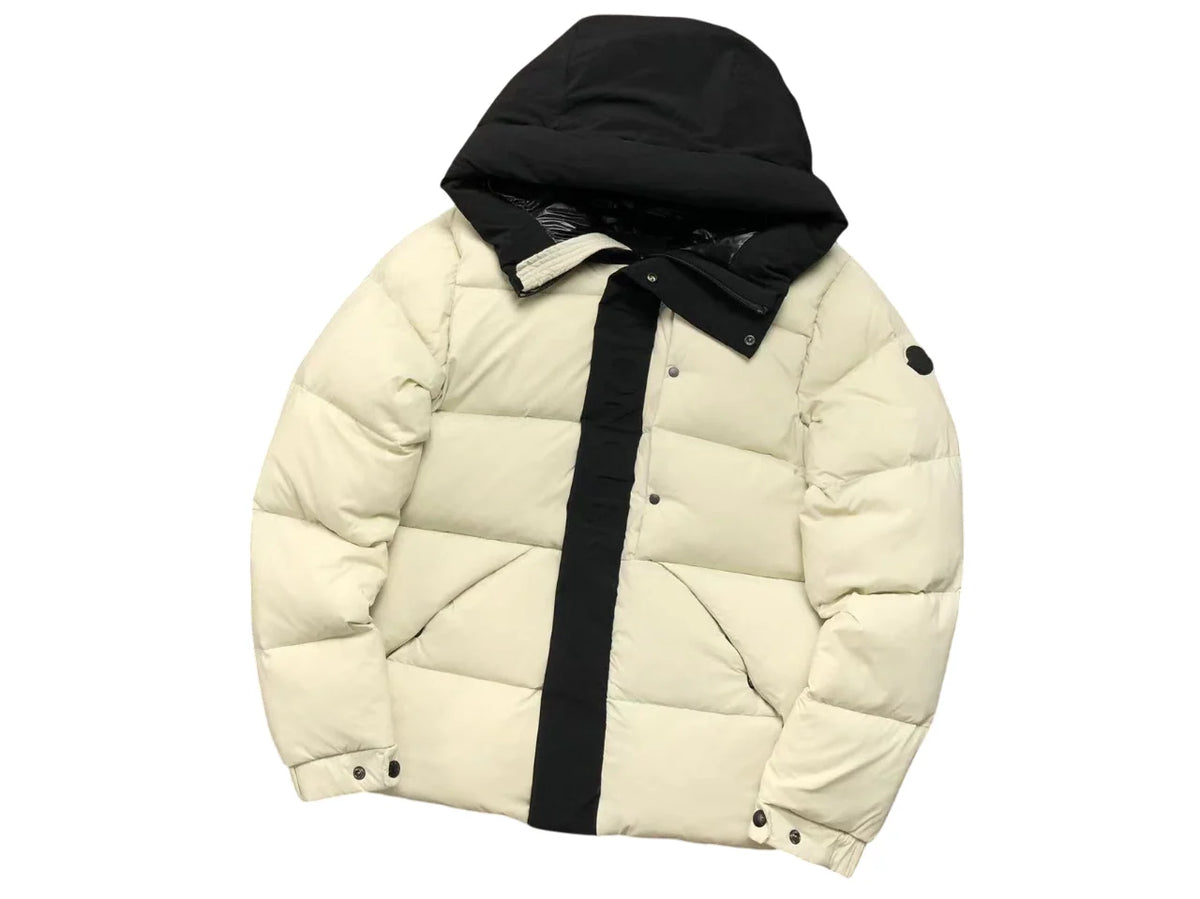 Moncler Madeira Down Jacket – Women's Quilted Puffer in Cream & Black